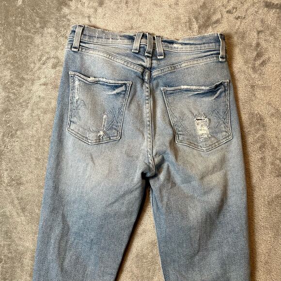 McGuire Sz 26 High-Rise Vintage Slim Fit Faded Blue Jeans Distressed‎ Women's - Picture 5 of 8